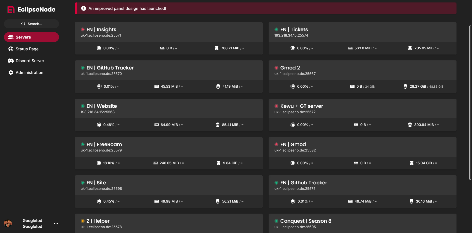 EclipseNode Panel Preview