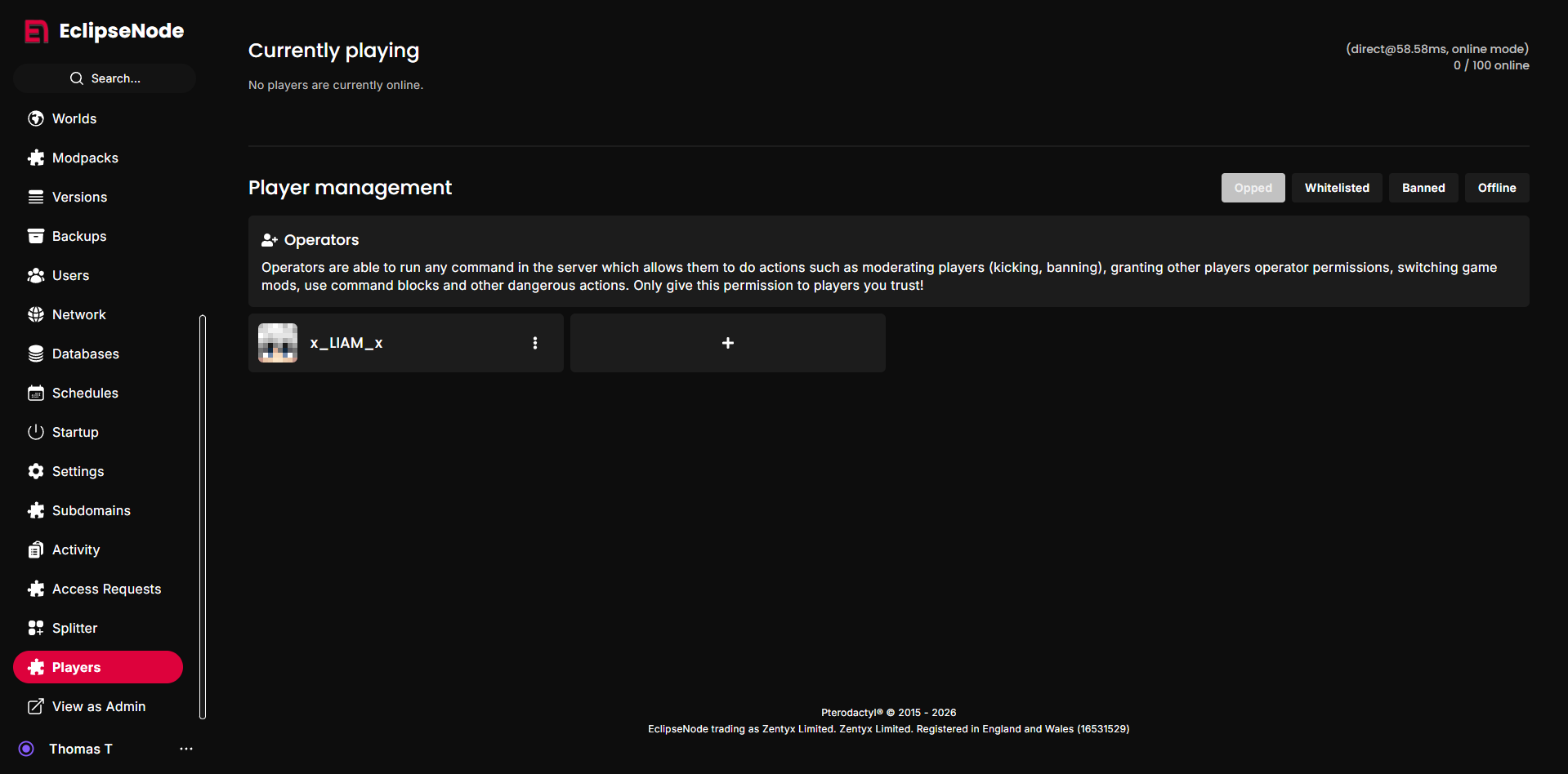 Player Manager Feature